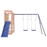 Outdoor Playset Natural Wood/Blue Solid douglas wood Large 3155931