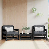 Garden Chairs 2 pcs Black Solid Wood Pine 825496