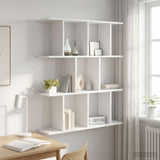 Wall Shelf White 102 x 20 x 96 cm Engineered Wood 8012212