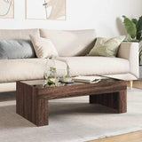 Coffee Table with Infinity LED Brown Oak 90x50x30 cm 847622