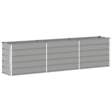 Planter Light Grey 290 x 50 x 75 cm Galvanised Steel 42018155