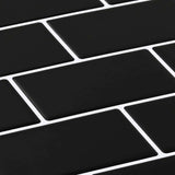 Subway Tile 50 pcs Black 30.5 x 30.5 cm Polyurethane and PET 42021214