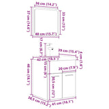 3 Piece Bathroom Furniture Set Sonoma Oak Engineered Wood 3325017