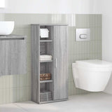 Bathroom Cabinet with Roll Holder Grey Sonoma 39x22x90 cm 858529
