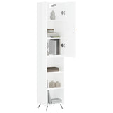 Highboard High Gloss White 34.5x34x180 cm Engineered Wood 3198955