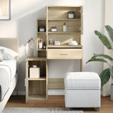 Dressing Table with Cabinet Sonoma Oak 80x35x132 cm 848236