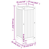 Garden Planter with Liner 31x31x75 cm Solid Wood Acacia 366432