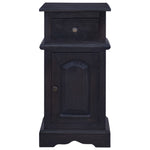 ZNTS Bedside Cabinet Light Black Coffee Solid Mahogany Wood 288832