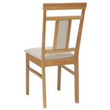Dining Chair 2 pcs Natural and Light Solid Rubber Wood 42020503