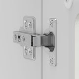 Kitchen Wall Cabinet with Glass Door Kalmar High Gloss White Engineered Wood 853609