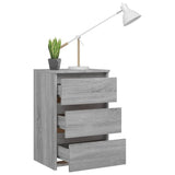 Bed Cabinet Grey Sonoma 40x35x62.5 cm Engineered Wood 815173