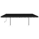 ZNTS Manual Retractable Awning with Posts 6x3.5 m Anthracite 3070279