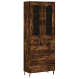 Highboard Smoked Oak 69.5x34x180 cm Engineered Wood 3198422