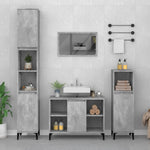 ZNTS 3 Piece Bathroom Furniture Set Concrete Grey Engineered Wood 3185625