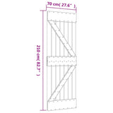 Sliding Door with Hardware Set 70x210 cm Solid Wood Pine 3203020