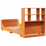 Bookcase Bed without Mattress Wax Brown 90x190 cm Single Solid Wood 3323829