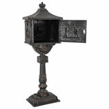 Standing Mailbox Bronze 42.5 x 29.5 x 117 cm Cast Aluminum 42023495
