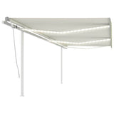 Manual Retractable Awning with LED 6x3 m Cream 3070002