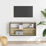 TV Cabinet Sonoma Oak 80x31x39.5 cm Engineered Wood and Metal 848925