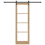 Sliding Door Manual ORKDAL Brown 78 x 232 cm Wood and metal 3332471