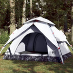 ZNTS Camping Tent Dome 3-Person White Blackout Fabric Quick Release 4004180