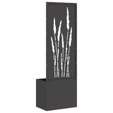 Garden Privacy Screen Black 50 x 150 cm Cold-rolled steel 876462
