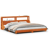Bed Frame without Mattress Wax Brown 180x200 cm Super King Solid Wood Pine 3306413