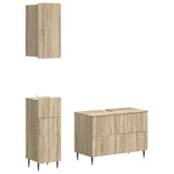 3 Piece Bathroom Cabinet Set ZWOLLE Sonoma Oak Engineered Wood 3417758