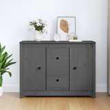 Sideboard Grey 100x35x74 cm Solid Wood Pine 814566