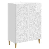 Sideboard High Gloss White 66 x 34.5 x 90 cm Engineered Wood 895049