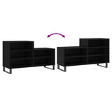 Shoe Cabinet Black 102x36x60 cm Engineered Wood 831397