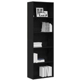 Bookcase Black Oak 60x30x189 cm Engineered Wood 862457
