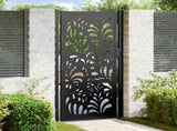 Garden Gate Black 100x200 cm Steel Wave Design 4100973