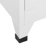 Locker Cabinet White 90x45x180 cm Steel 339804