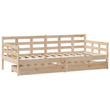 Daybed with Drawers without Mattress 80x200 cm Solid Wood 3302140