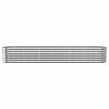 Garden Raised Bed Galvanised Steel 260x40x36 cm Silver 318882
