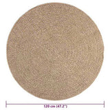 Rug ZIZUR 120 cm Jute Look Indoor and Outdoor 364836
