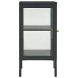 Sideboard Anthracite 38x35x70 cm Steel and Glass 336063