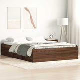 Bed Frame without Mattress Brown Oak 140x200 cm 3203865