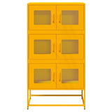 ZNTS Highboard Mustard Yellow 68x39x123 cm Steel 853353