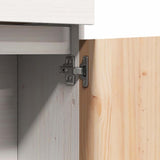 Highboard White 89x34x116.5 cm Solid Wood Pine 861112