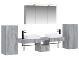 Bathroom Furniture Set 6 pcs Grey Sonoma 3407132