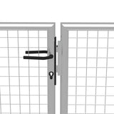 Garden Gate Galvanised Steel 400x175 cm Silver 144302