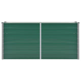 Garden Raised Bed Galvanised Steel 160x40x77 cm Green 44849
