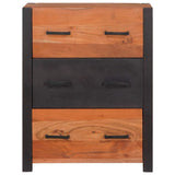 Sideboard 3 pcs Brown 110 x 30 x 75 cm Solid Acacia Wood 3321524