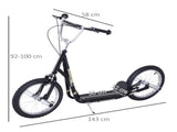 Stunt Scooter, Kids Scooter with 16" Big Wheels, Adjustable Height, Dual Brakes, for Ages 5 Years, T3398P548554