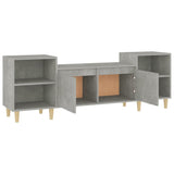 TV Cabinet Concrete Grey 160x35x55 cm Engineered Wood 821192