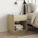 Bedside Table with Infinity LED Sonoma Oak 40x40x50 cm 3284079