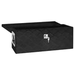 ZNTS Storage Box Black 60x23.5x23 cm Aluminium 152249