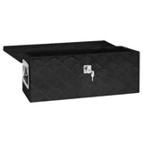 ZNTS Storage Box Black 60x23.5x23 cm Aluminium 152249